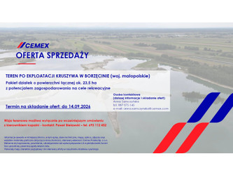 Działka małopolskie
brzeski
Borzęcin
Borzęcin Na sprzedaż 1 PLN 235 000 m2 