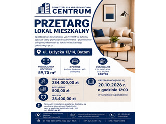 Mieszkanie śląskie
Bytom Na sprzedaż 284 000 PLN 59,7 m2 
