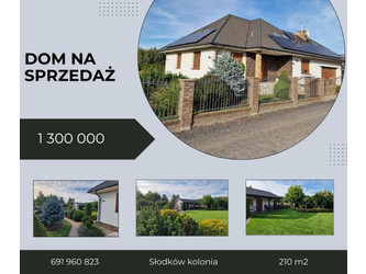 Dom wielkopolskie
turecki
Turek
Słodków-Kolonia Na sprzedaż 1 290 000 PLN 210 m2 