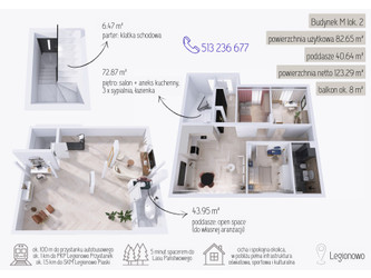 Mieszkanie mazowieckie
legionowski
Legionowo Na sprzedaż 779 000 PLN 123,29 m2 